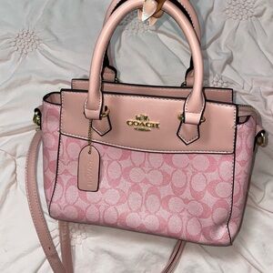 Coach Pink Signature Satchel